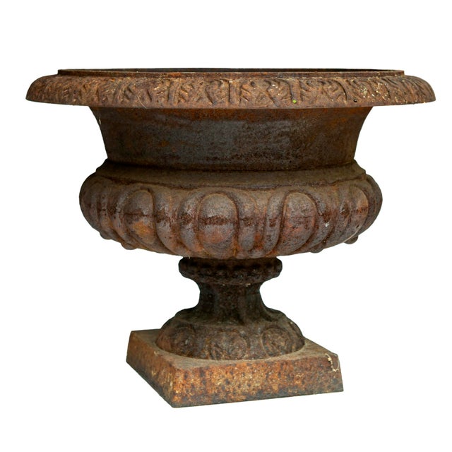 1990s Rusted English Garden Urns, Pair For Sale - Image 12 of 12