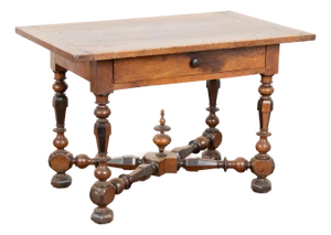 19th Century Danish Oak Side Table With Single Drawer