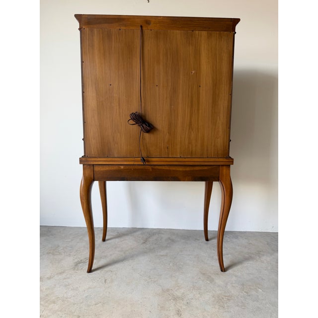 Vintage Weiman French Provincial Louis XV-Style Secretary Desk With Bookcase Hutch For Sale - Image 12 of 13