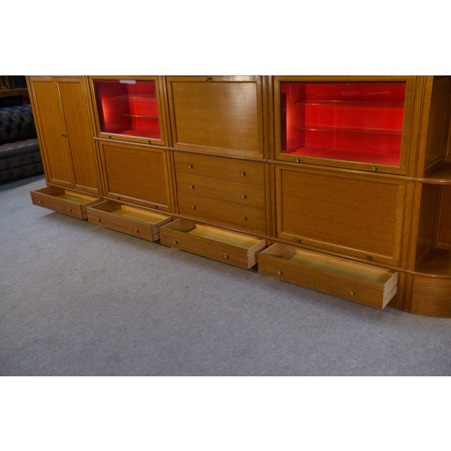 Modular Cabinet in Light Oak by Pierre Cruege for Martin Dupuis, 1960s For Sale - Image 9 of 18