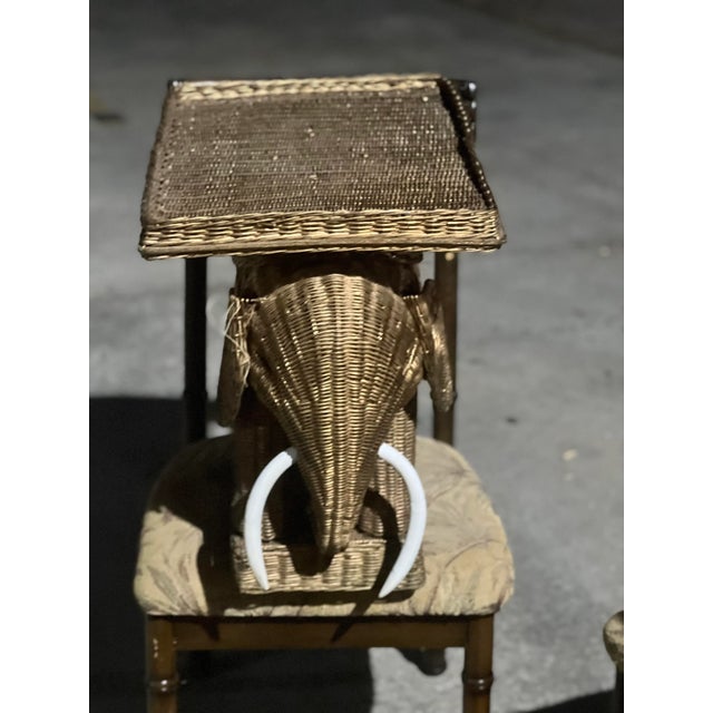 Very cool design! This wicker elephant tray table is perfect for any boho or mid century decor! Great find! Please check...