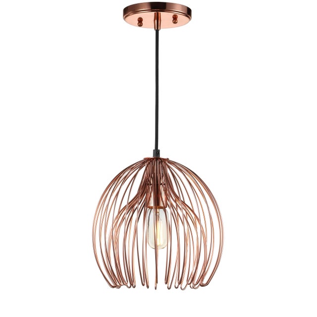 This stunning contemporary pendant lamp is a work of art. it's energizing copper finish radiates beauty in any area with...
