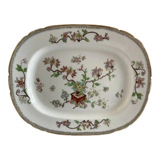 Antique Famille Rose Porcelain Platter For Sale