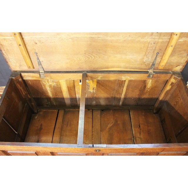 Brown Circa 1765-80 English George III Period Oak Mule Chest For Sale - Image 8 of 10