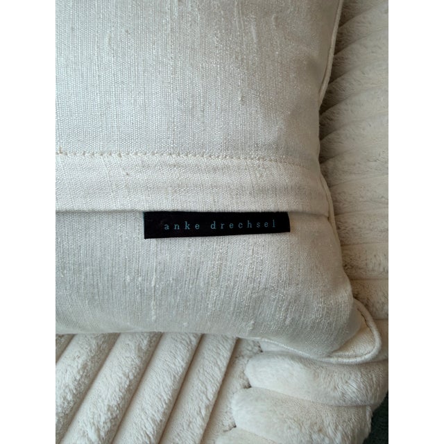 Transitional Pair of Anke Drechsel Floral Pillows For Sale - Image 3 of 4