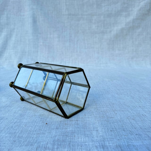 Small Glass and Brass Shelf Miniature For Sale - Image 4 of 6