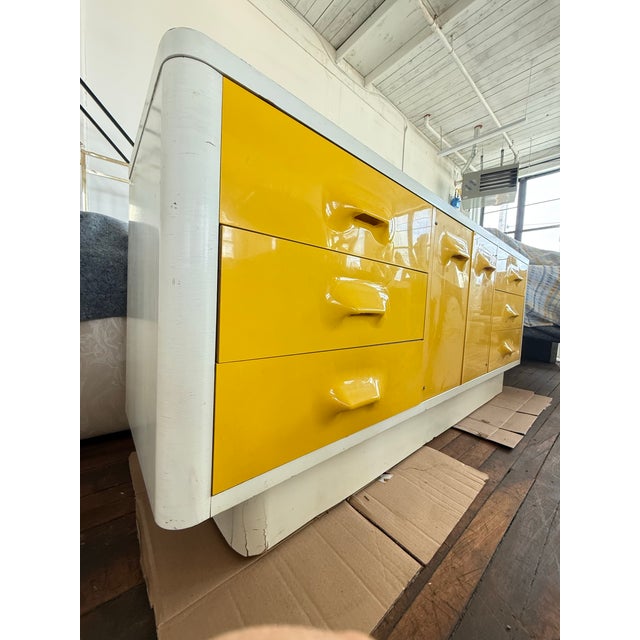Mid-Century Modern 1970s Space Age Broyhill 9 Drawers Lowboy Dresser For Sale - Image 3 of 12