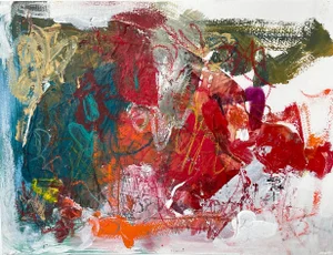 Abstract Small Work on Paper Painting Untitled #10 by Stephanie Visser