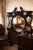 Late 18th Century Antique Ebonized Victorian Architectural Mirror With 3 Beveled Mirrors & Shelves – Chippendale Revival For Sale - Image 5 of 12