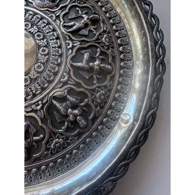 Late 19th Century Silver Salver Tray Probably Madras South India For Sale - Image 16 of 17