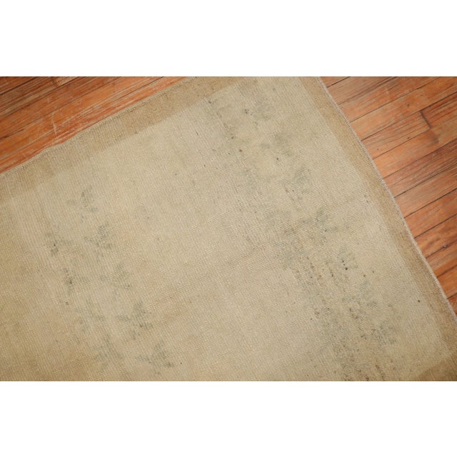 Textile Vintage Muted Beige Turkish Oushak Rug - 3'4" x 5'2" For Sale - Image 7 of 9