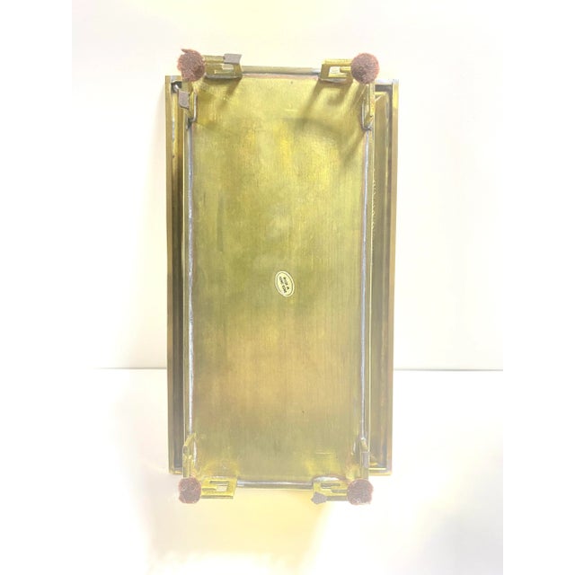 Brass 1970s Greek Footed Asian Brass Cachepot Planter For Sale - Image 8 of 10