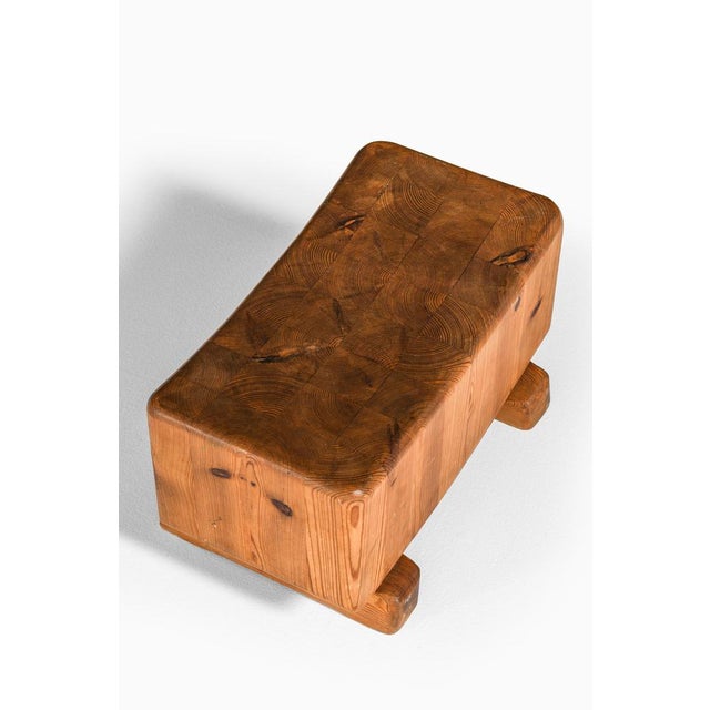 1950s Vintage Rustic Stool in Pine, 1950s For Sale - Image 5 of 6