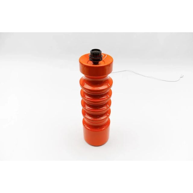 Very Large Orange Ceramic Table Lamp Base, 1960s For Sale - Image 4 of 11