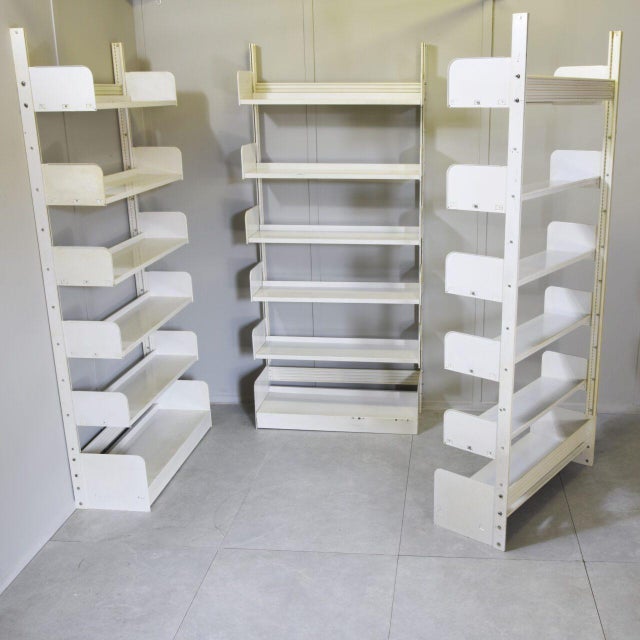 Industrial Shelving Units in White Lacquered Metal from Lips Vago, 1970s, Set of 3 For Sale - Image 13 of 17