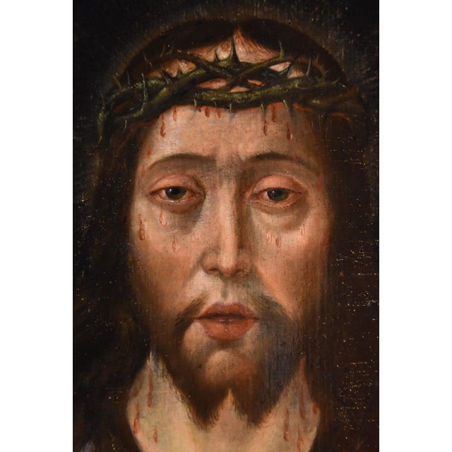 Circle of Quentin Metsys, Ecce Homo, 1550, Oil on Board, Framed For Sale - Image 9 of 14