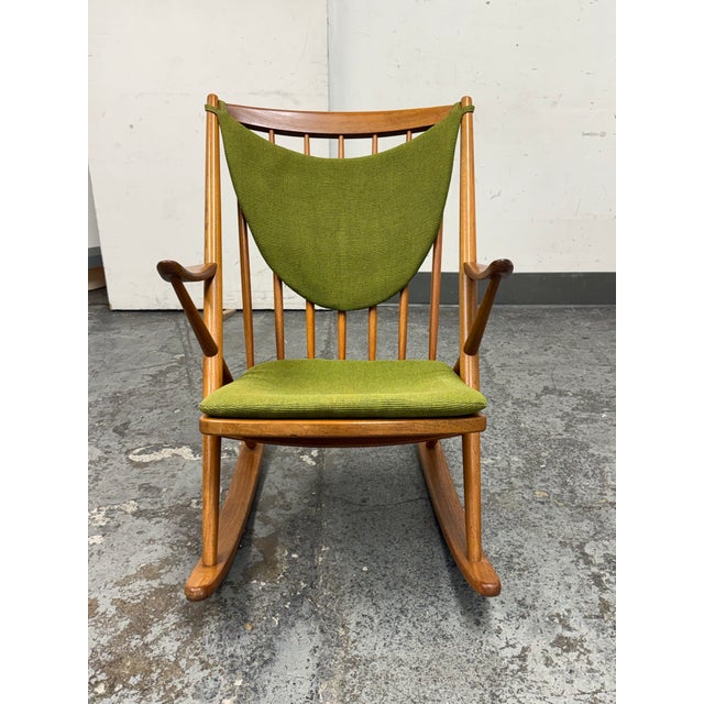 Design Plus Gallery presents a Rocking Chair, Style 182, by Frank Reenskaug for Bramin Mobler. Designed in Denmark in the...
