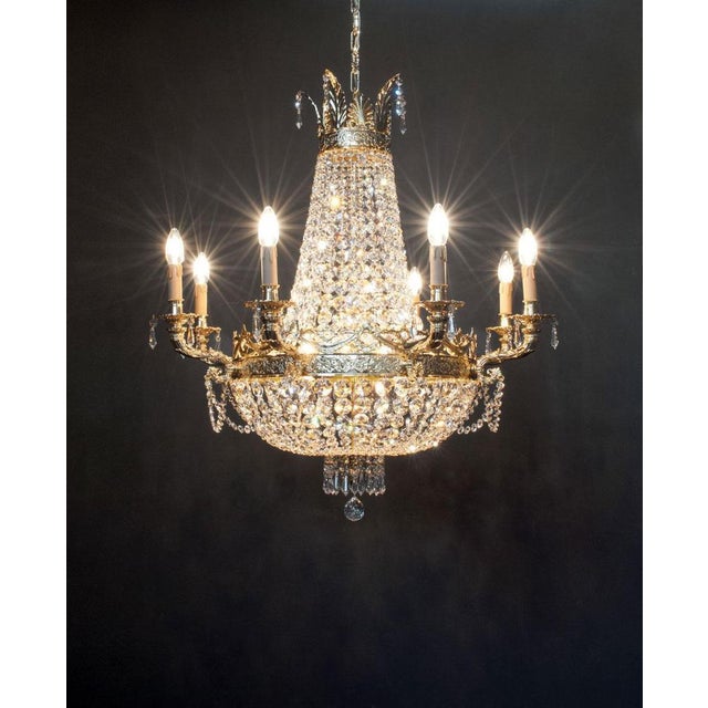 Palace 15 Lights Chandelier in Gold Plate and Crystal by Aggiolight For Sale - Image 11 of 14