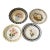 Hand-Painted Ceramic Dinner Plate in a Vintage Pastoral Style - Set of 4 For Sale