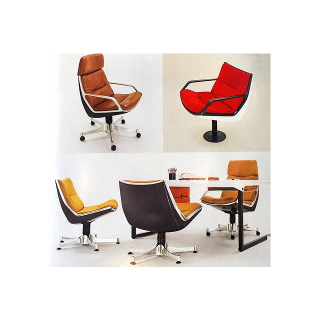 “Low Commander” Swivel Armchair by Jorge Zalszupin, Bronze Chenille and Aluminum, Brazil, 1973 – Lot 805 For Sale - Image 14 of 15