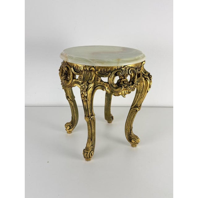 Small Side Table with Onyx Top, 1960s For Sale - Image 4 of 11