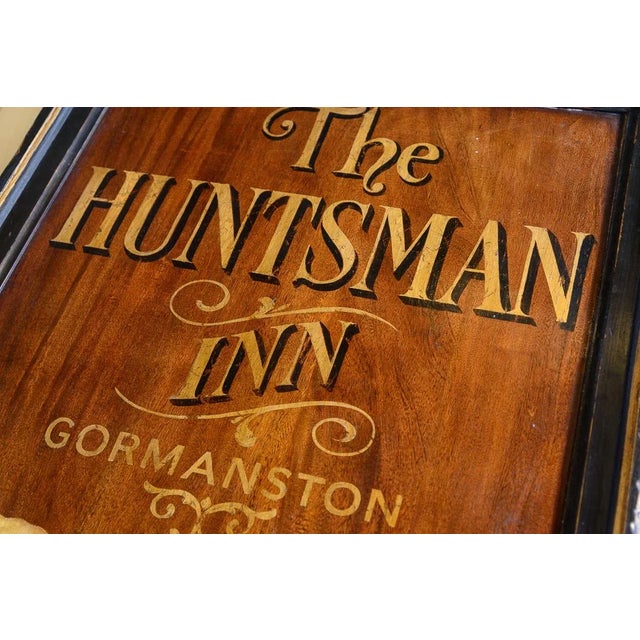 Painted wood advertising sign. The Huntsman Inn Guinness sign is a lobster holding a beer. The inn is in Gormanston,County...