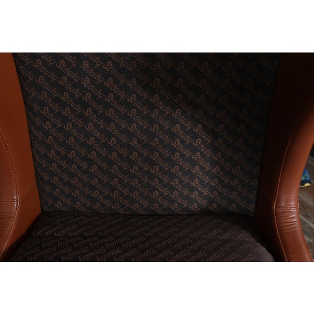 1970s Danish Highback Chair in Leather from Stouby, 1970 For Sale - Image 5 of 13
