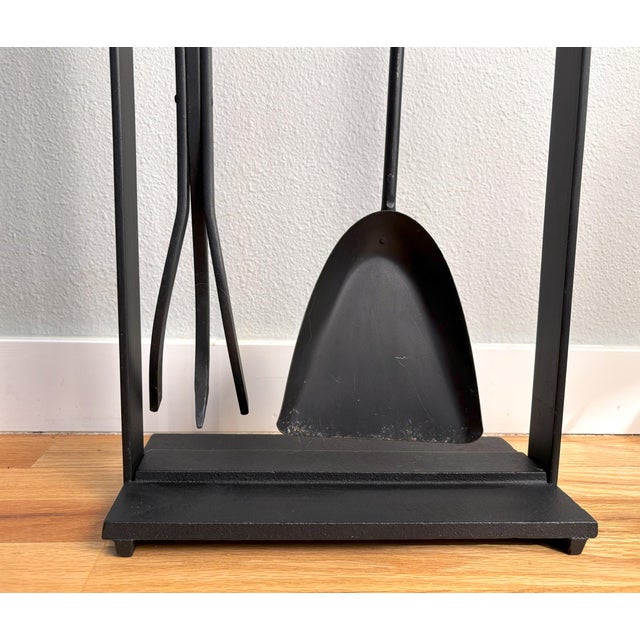 Midcentury Pilgrim Fireplace Tool Set in the Style of George Nelson- 4 Tools + Holder For Sale - Image 10 of 11