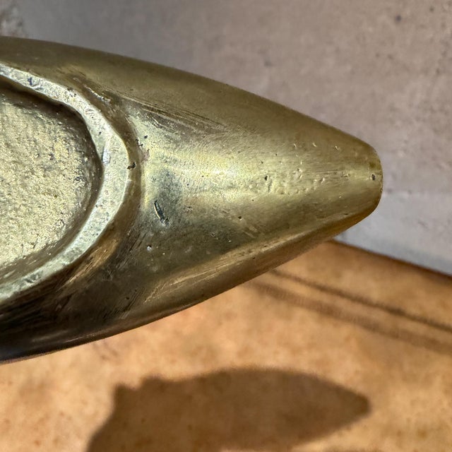 Mid-Century Mexican Modern Brass Fish Ashtray Dish Catch All by Pepe Mendoza For Sale - Image 9 of 11