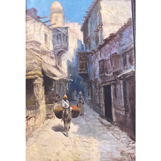 Orientalist School 19th / 20th Century Oil on Canvas Painting For Sale - Image 9 of 11