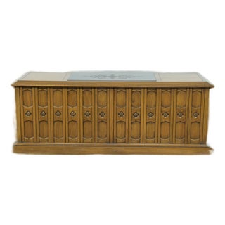 Vintage Drexel 1960's Esperanto Record Cabinet With Slate Top For Sale