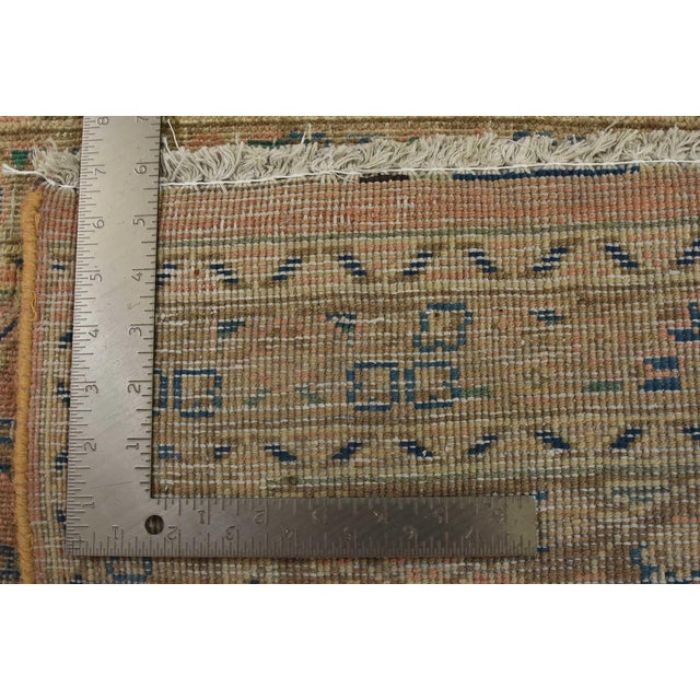 Tabriz Rug 6’6” X 9’9” Pink Wool Vintage Distressed Hand-Knotted Carpet For Sale - Image 15 of 15