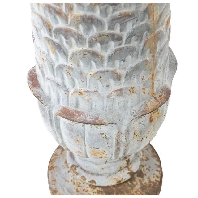 Pair of Antique Cast Iron Finials For Sale - Image 4 of 9