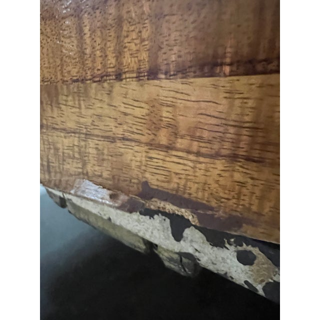 Vladimir Kagan 1970s Vladimir Kagan Curved Executive Desk With Exotic Wood Top and Waterfall Sides For Sale - Image 4 of 18