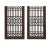 1960s Pair Chinese Vintage Restored Wood Geometric Pattern Brown Wall Hanging Art For Sale - Image 5 of 7