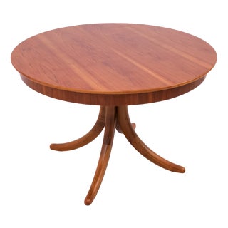 Mid-Century Round Walnut Table, Germany, 1950s For Sale