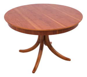 Mid-Century Round Walnut Table, Germany, 1950s