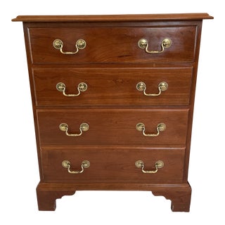 Stickley Solid Cherry Chippendale Nightstand For Sale