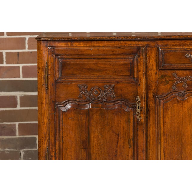 French 19th Century Carved Walnut Buffet with Two Doors and Single Drawer For Sale - Image 11 of 12
