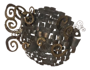 Large Brutalist Metal Fish Wall Sculpture