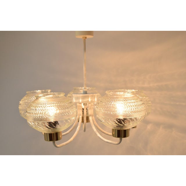Mid-Century Ceiling Light attributed to Instala Jilove U Decina, 1970s For Sale - Image 10 of 17
