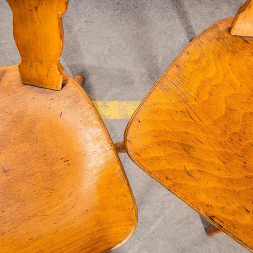 Classic Regional Alsace Blonde Dining Chair, 1950s, Set of 6 For Sale - Image 4 of 8