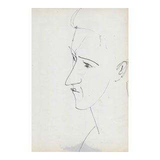 1950s Paul McCarron Portrait of a Man Drawing For Sale