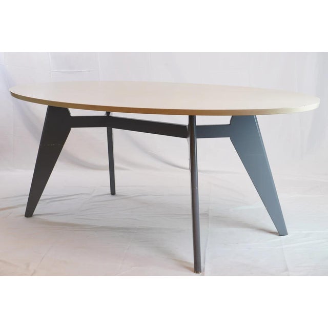 2010s Modern Oval Oak Dining Table For Sale - Image 5 of 8