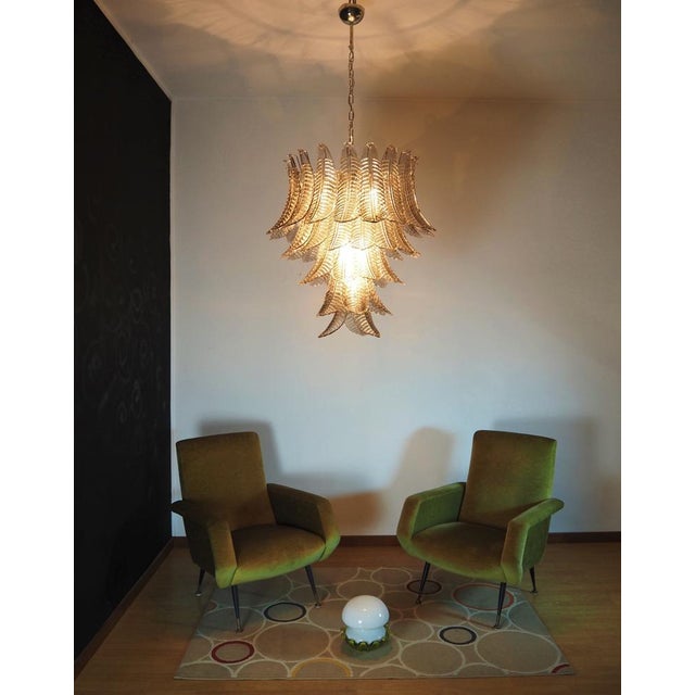Italian Smoked Murano Glass Six-Tier Felci Chandelier For Sale - Image 13 of 16
