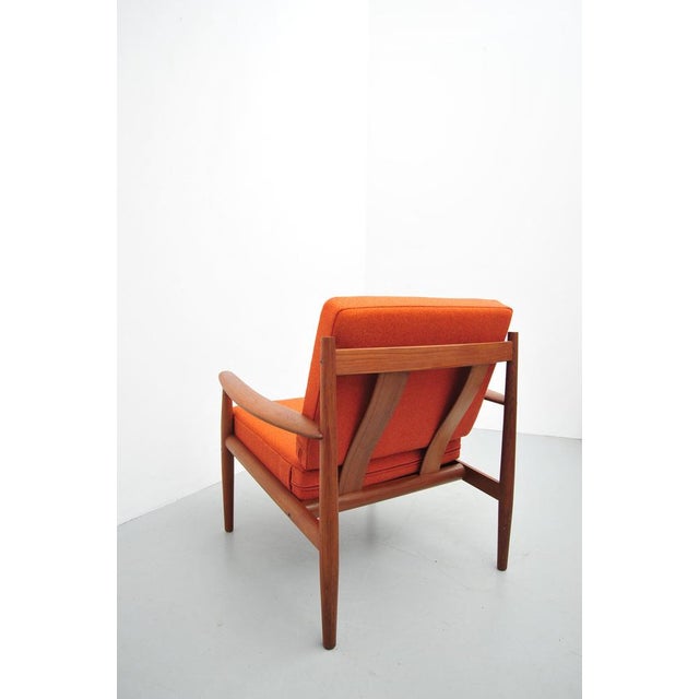 Brown Easy Chair in Teak by Grete Jalk for France & Son, 1950s For Sale - Image 8 of 11