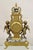 Vintage French Louis XV Style Brevettato Italy Brass & Marble Figural Clock Set For Sale - Image 11 of 16