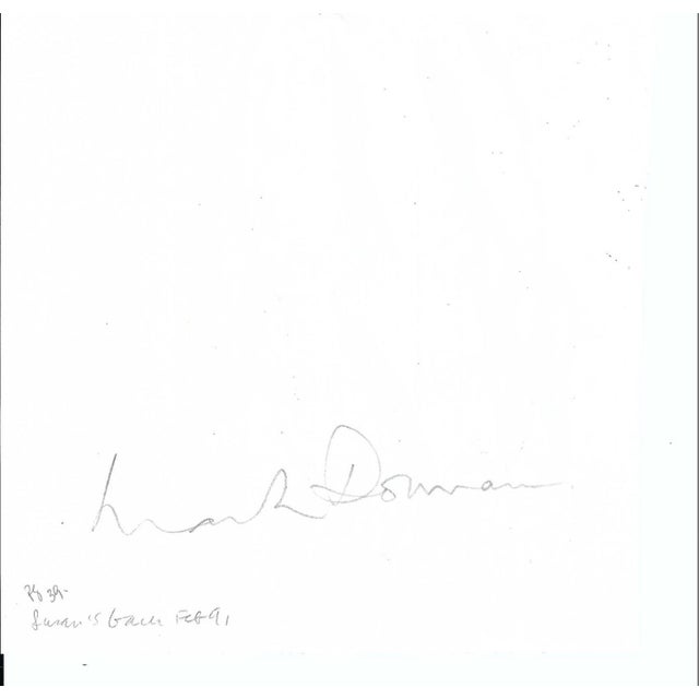 1991 modern female nude figure painting on paper by Northern Virginia by DC area artist Mark Dorman. Signed on the back....