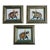 Vintage British Colonial Elephant Silkscreens Frames - Set of 3 For Sale