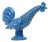 Vintage Italian Blue Ceramic Rooster, 1960s For Sale